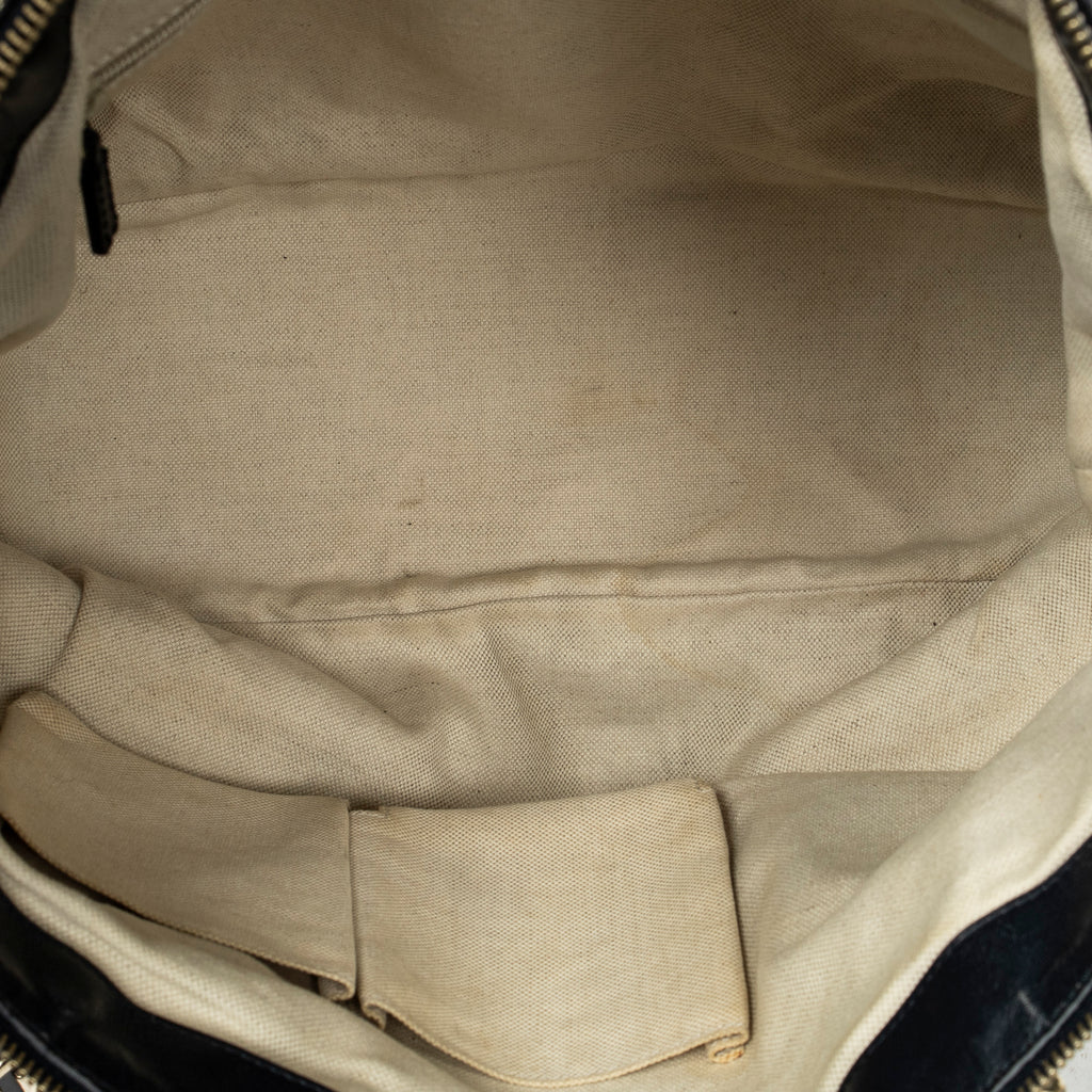 Shoulder Bag Medium Sukey Tote Navy Monogrammed Canvas