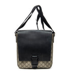 Shoulder Bag Buckle Flap Messenger Black Supreme Coated Canvas