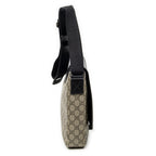 Shoulder Bag Buckle Flap Messenger Black Supreme Coated Canvas
