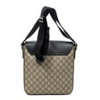 Shoulder Bag Buckle Flap Messenger Black Supreme Coated Canvas