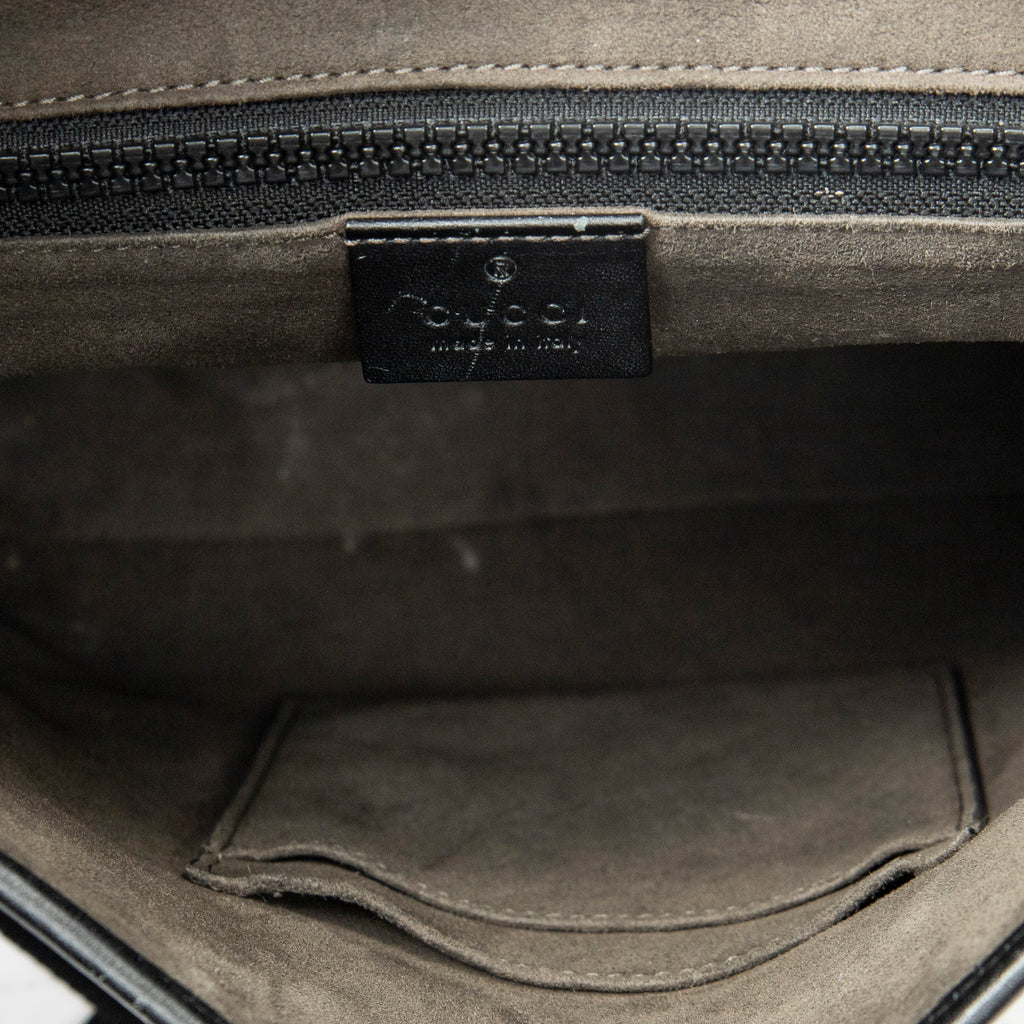 Shoulder Bag Buckle Flap Messenger Black Supreme Coated Canvas