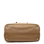 Shoulder Bag Cuir Double Handle Tote Brown Saffiano Leather