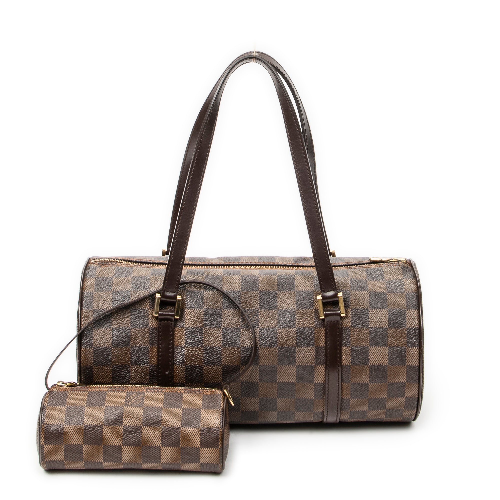 Handbag Papillon 30 Brown Damier Ebene