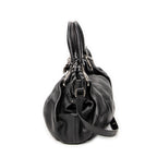 Shoulder Bag Small Pillow Tote Black Calfskin Leather