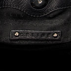 Shoulder Bag Small Pillow Tote Black Calfskin Leather