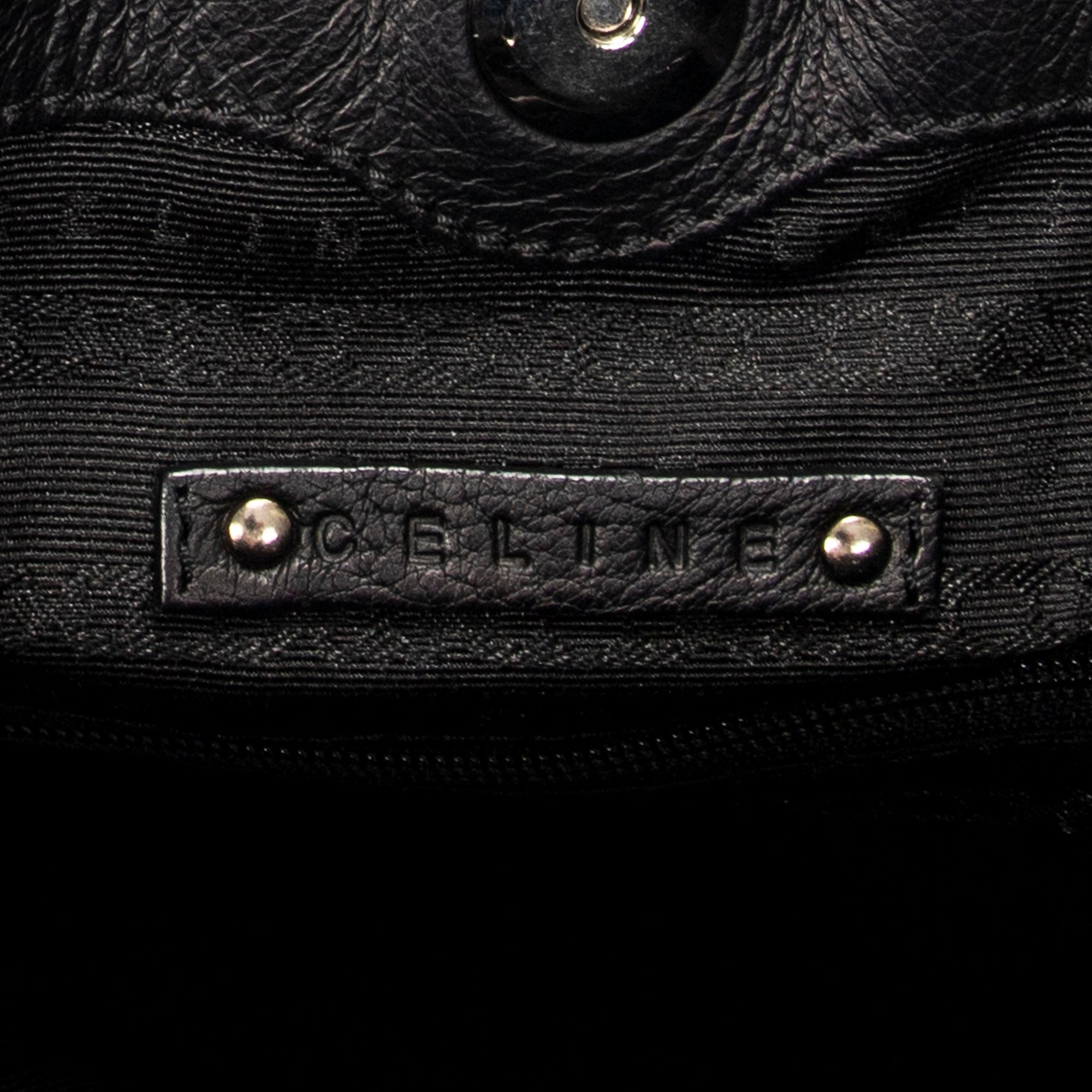 Shoulder Bag Small Pillow Tote Black Calfskin Leather