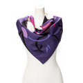 Scarf Scarf Purple 100% Twill Silk