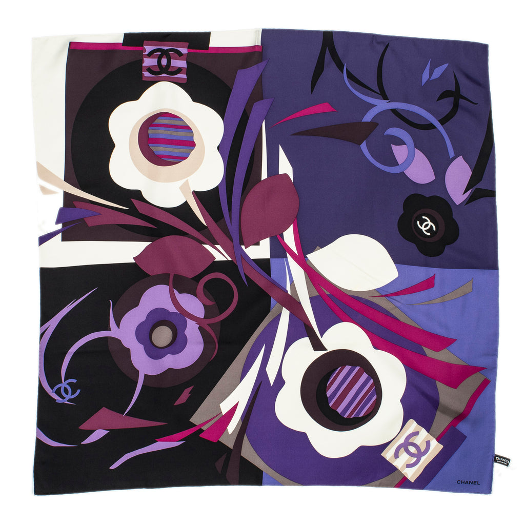 Scarf Scarf Purple 100% Twill Silk