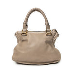 Shoulder Bag Medium Paraty Taupe Grained Calfskin Leather