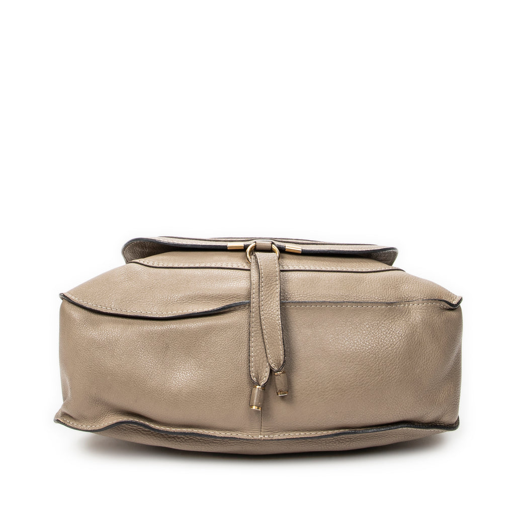 Shoulder Bag Medium Paraty Taupe Grained Calfskin Leather