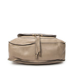 Shoulder Bag Medium Paraty Taupe Grained Calfskin Leather