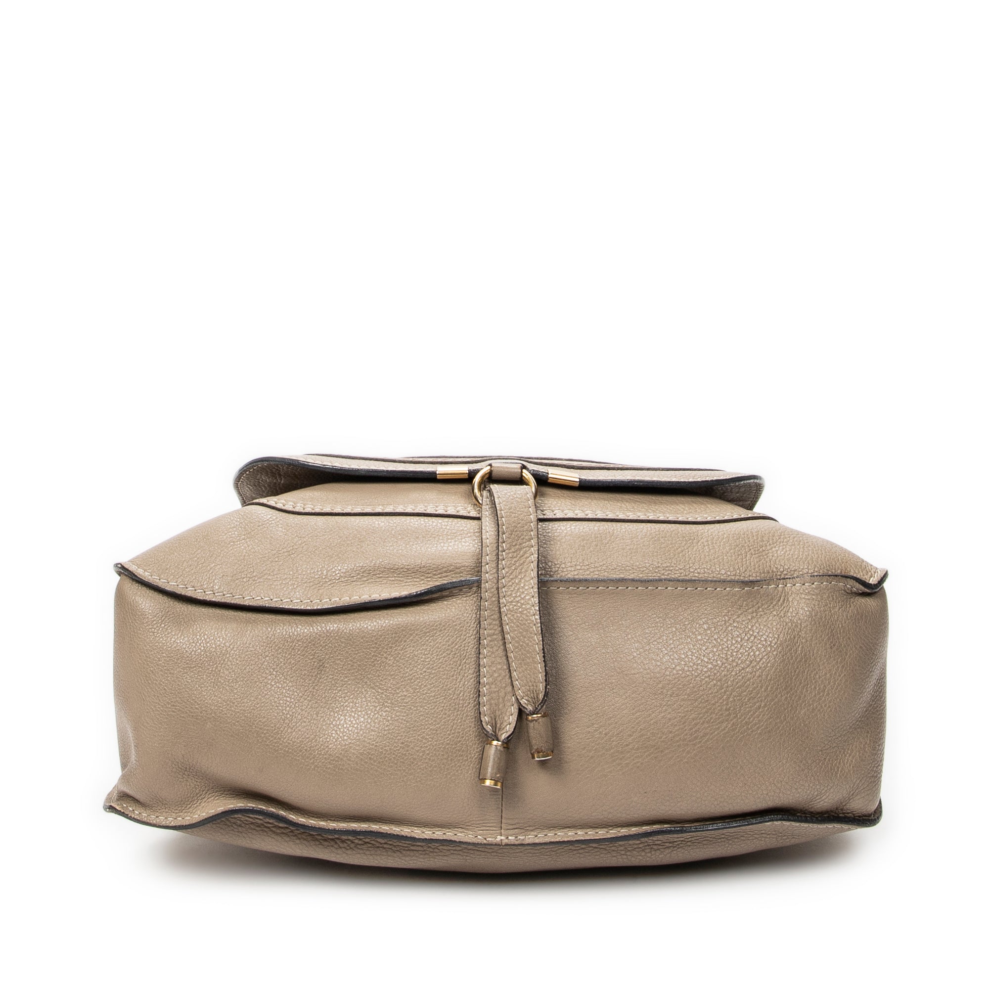 Shoulder Bag Medium Paraty Taupe Grained Calfskin Leather