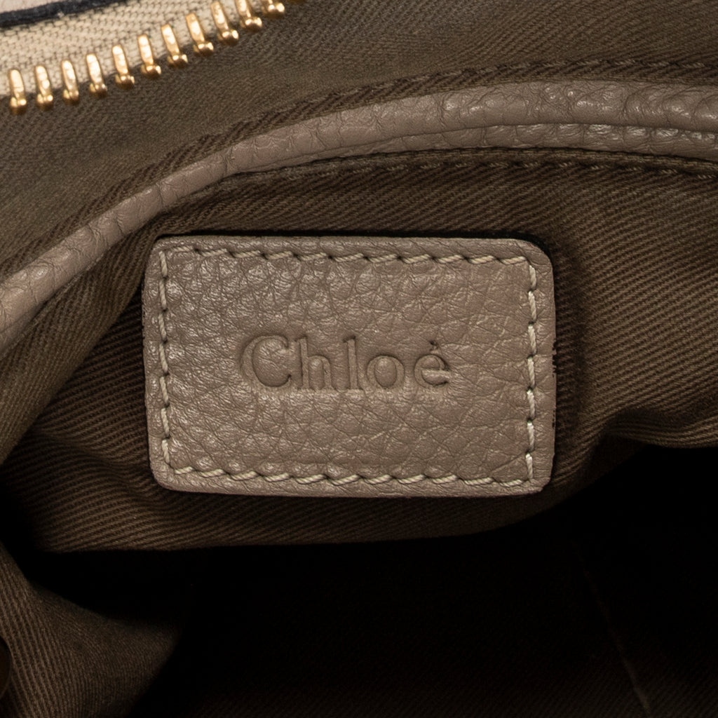 Shoulder Bag Medium Paraty Taupe Grained Calfskin Leather