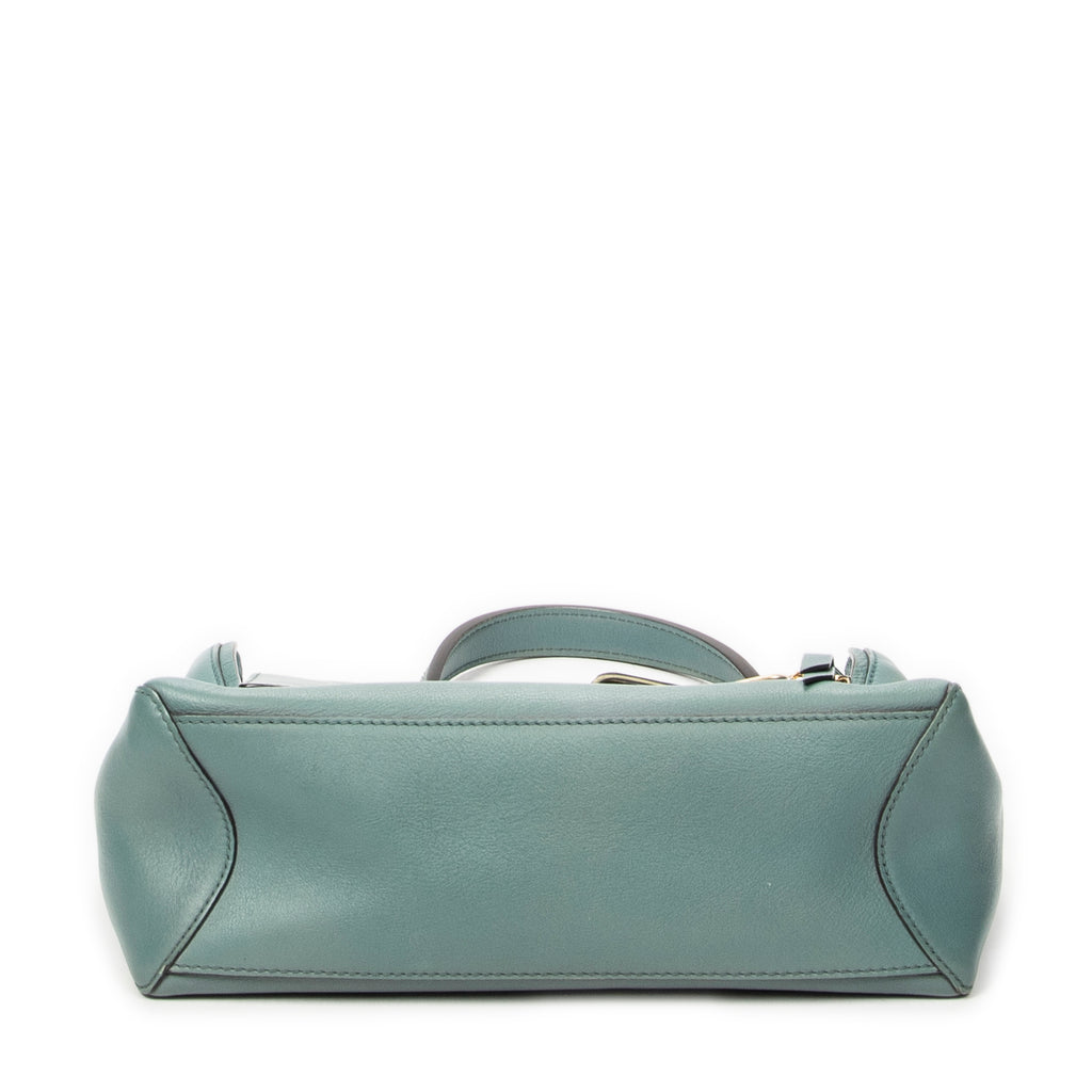 Shoulder Bag Small Faye Day Green Calfskin Leather
