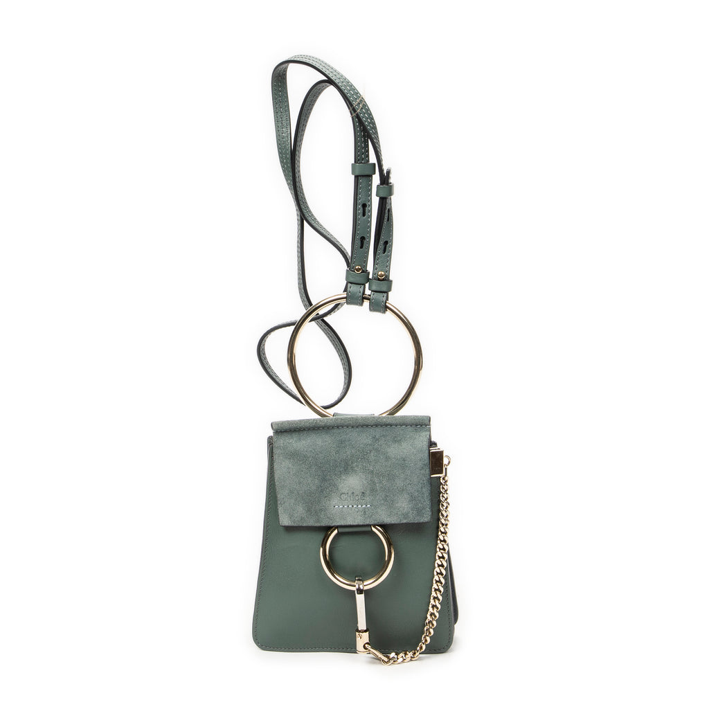 Shoulder Bag Small Faye Bracelet Bag Green Calfskin Leather