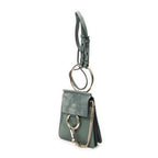Shoulder Bag Small Faye Bracelet Bag Green Calfskin Leather