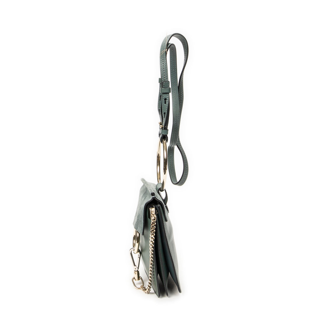 Shoulder Bag Small Faye Bracelet Bag Green Calfskin Leather