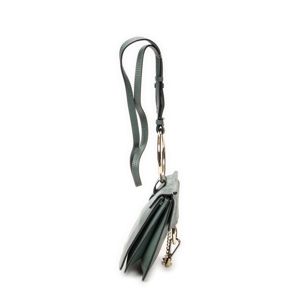 Shoulder Bag Small Faye Bracelet Bag Green Calfskin Leather