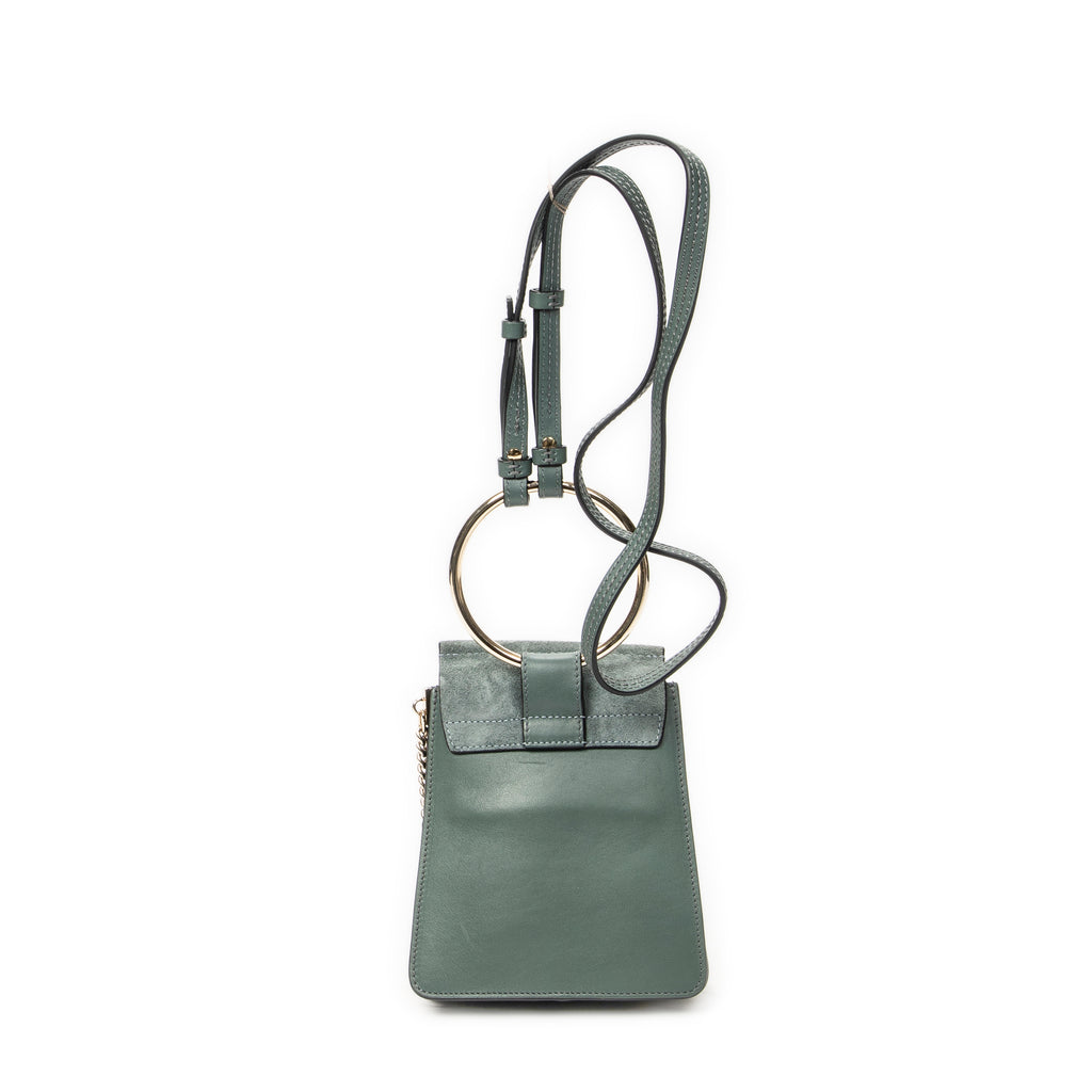 Shoulder Bag Small Faye Bracelet Bag Green Calfskin Leather