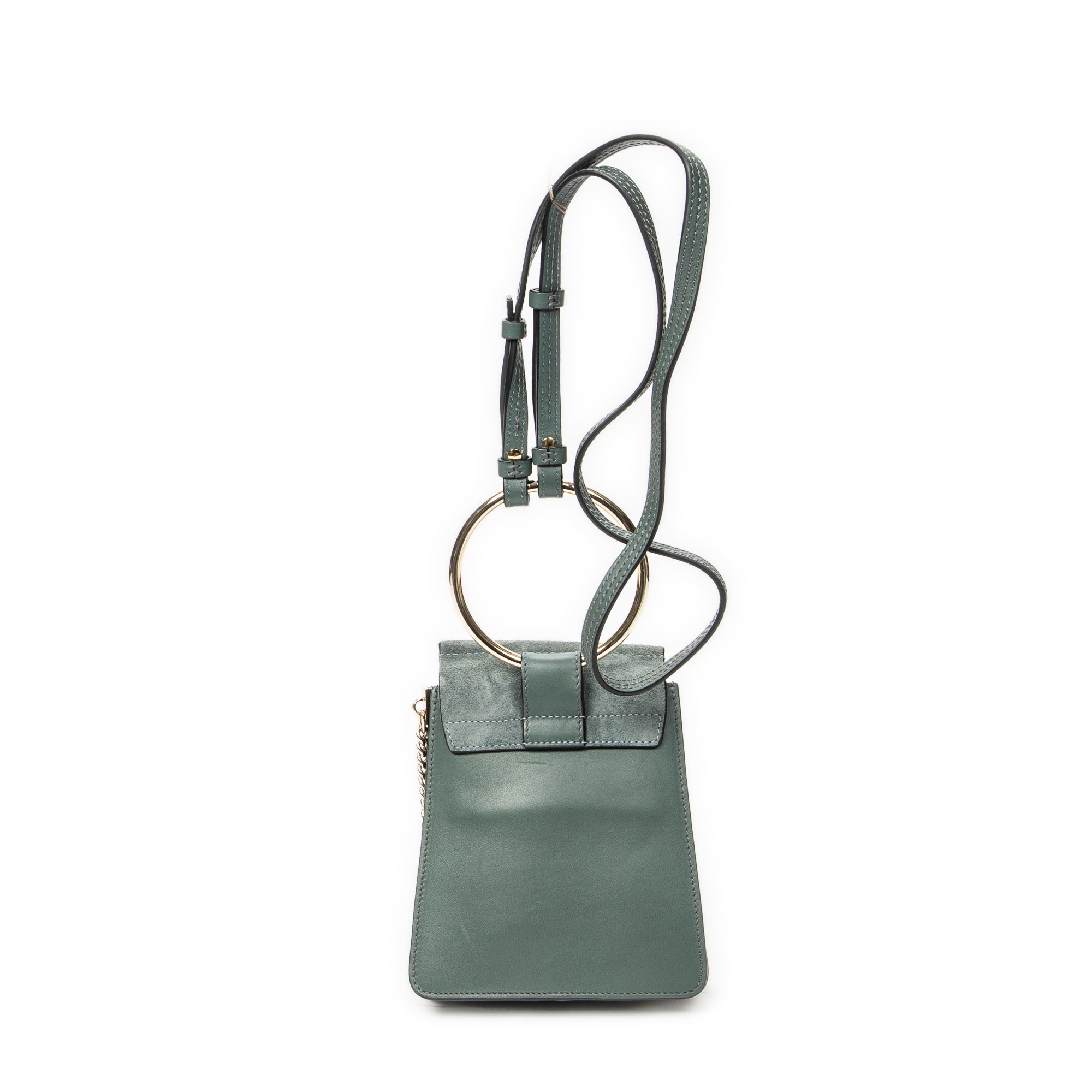 Shoulder Bag Small Faye Bracelet Bag Green Calfskin Leather