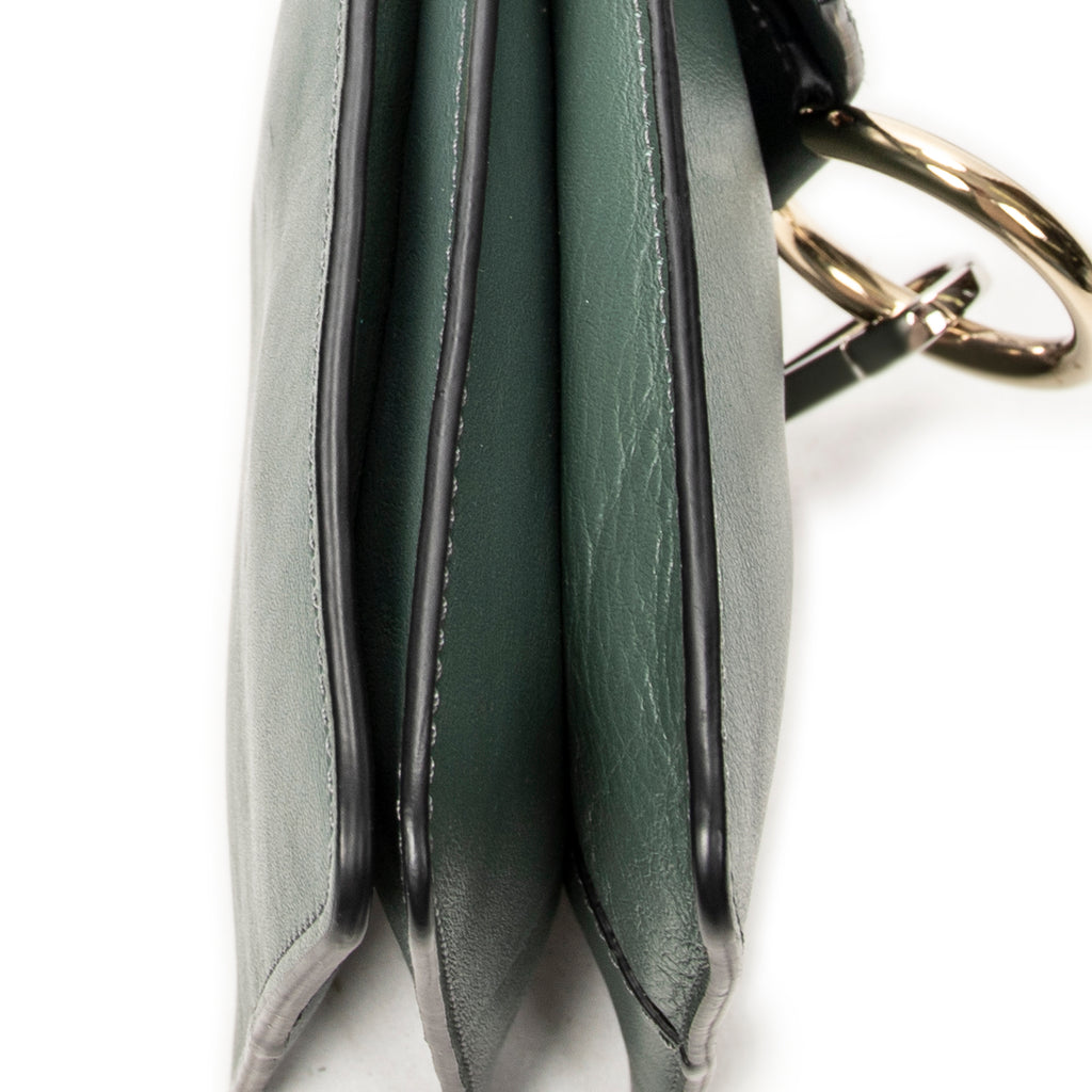Shoulder Bag Small Faye Bracelet Bag Green Calfskin Leather