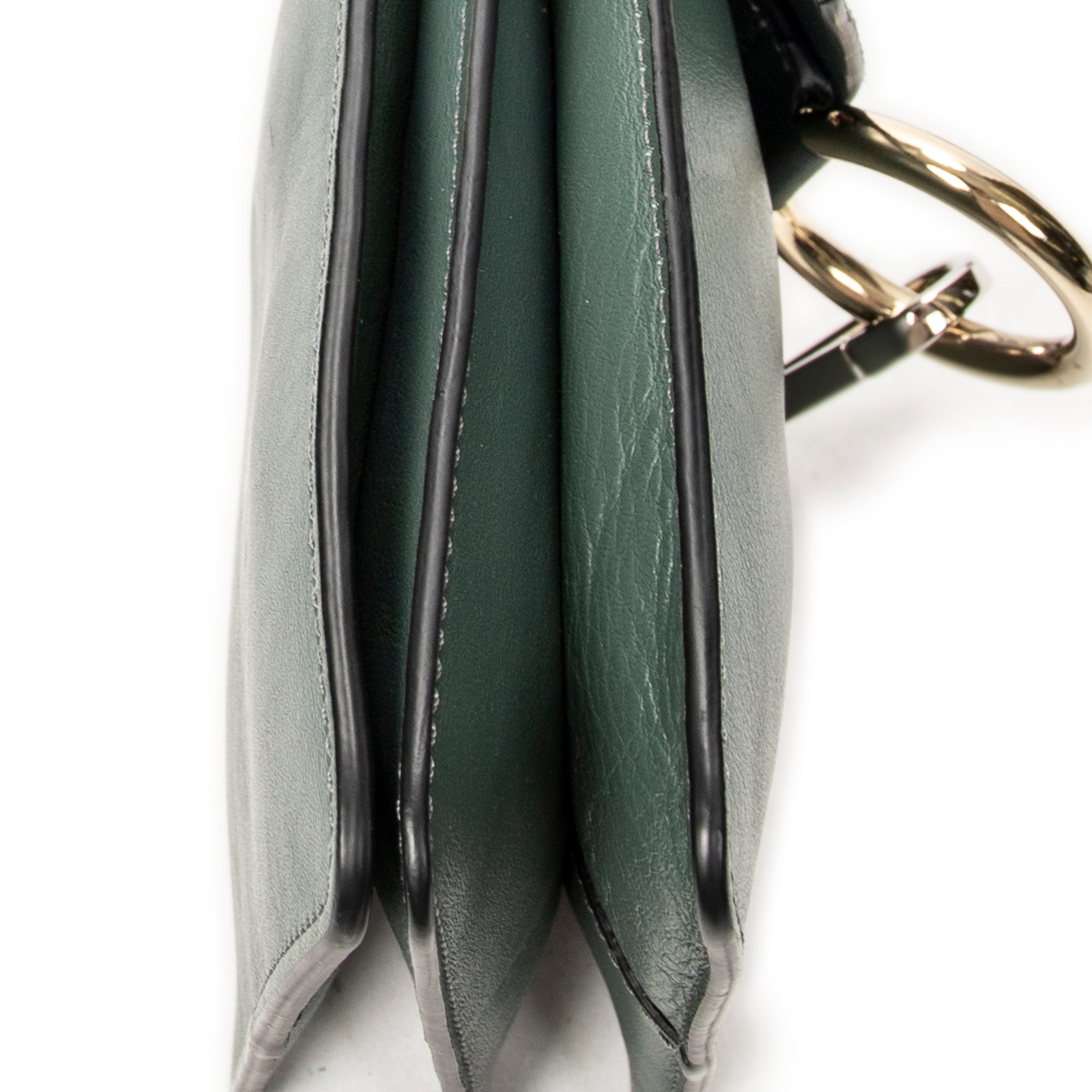 Shoulder Bag Small Faye Bracelet Bag Green Calfskin Leather