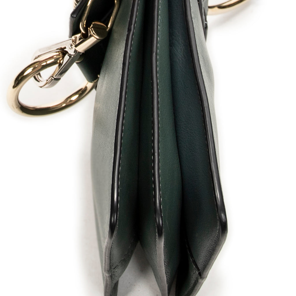 Shoulder Bag Small Faye Bracelet Bag Green Calfskin Leather