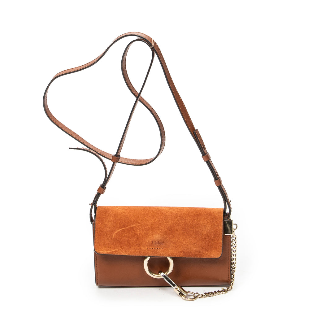 Shoulder Bag Mini Faye Brown Calfskin Leather