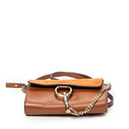 Shoulder Bag Mini Faye Brown Calfskin Leather