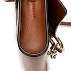 Shoulder Bag Mini Faye Brown Calfskin Leather