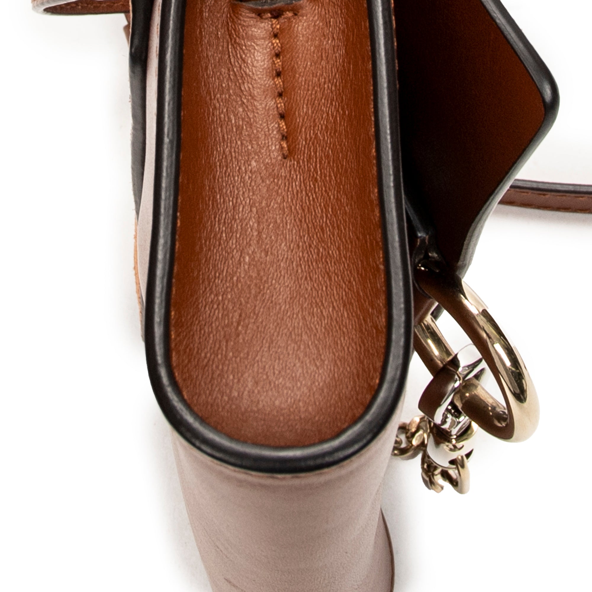 Shoulder Bag Mini Faye Brown Calfskin Leather