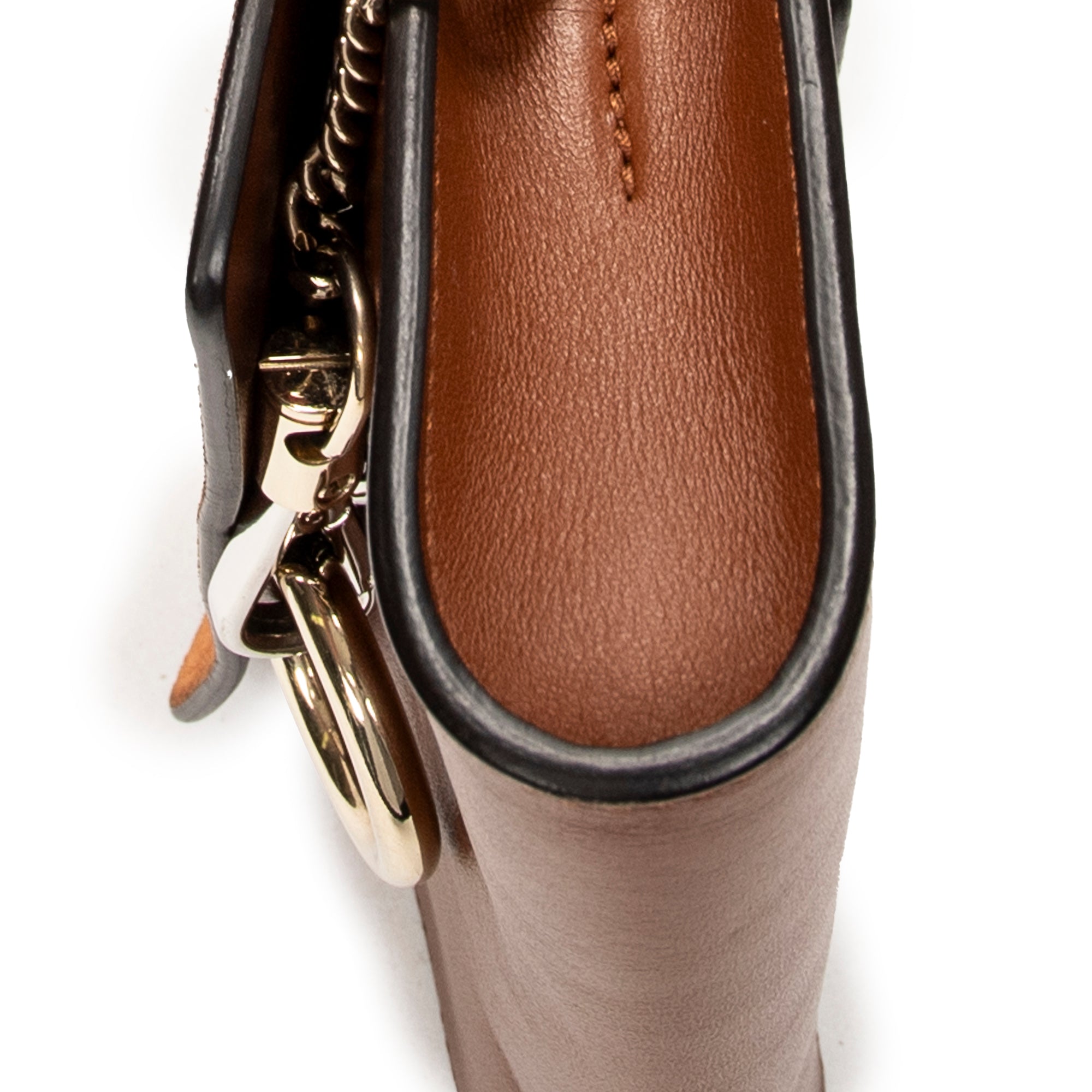 Shoulder Bag Mini Faye Brown Calfskin Leather