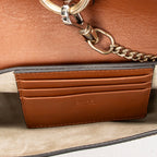 Shoulder Bag Mini Faye Brown Calfskin Leather