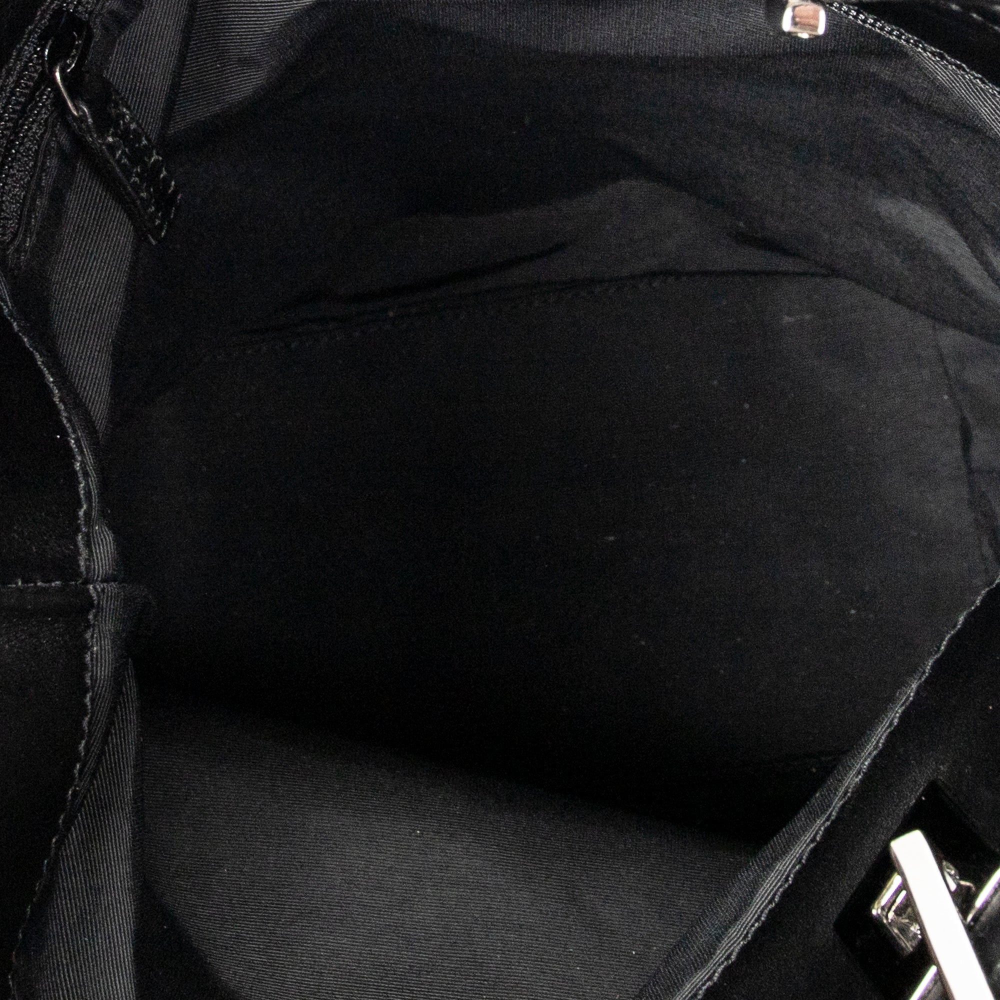 Shoulder Bag Bucket Tote Black Denim Monogrammed Denim Canvas