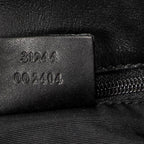 Shoulder Bag Bucket Tote Black Denim Monogrammed Denim Canvas