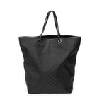 Shoulder Bag Large Tall Tote Black Monogrammed Nylon Canvas