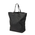 Shoulder Bag Large Tall Tote Black Monogrammed Nylon Canvas