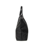 Shoulder Bag Large Tall Tote Black Monogrammed Nylon Canvas