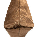 Shoulder Bag Large Web Horizontal Tote Gold Monogrammed Satin Canvas