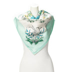 Scarf Scarf Light Green 100% Twill Silk