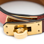Bracelet Kelly Double Tour Bracelet Pink Swift Leather