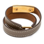 Bracelet Rivale Double Tour Bracelet XS Etoupe Grey Swift Leather
