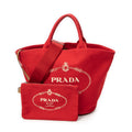 Shoulder Bag Large Canapa Bucket Tote Red Canapa Canvas