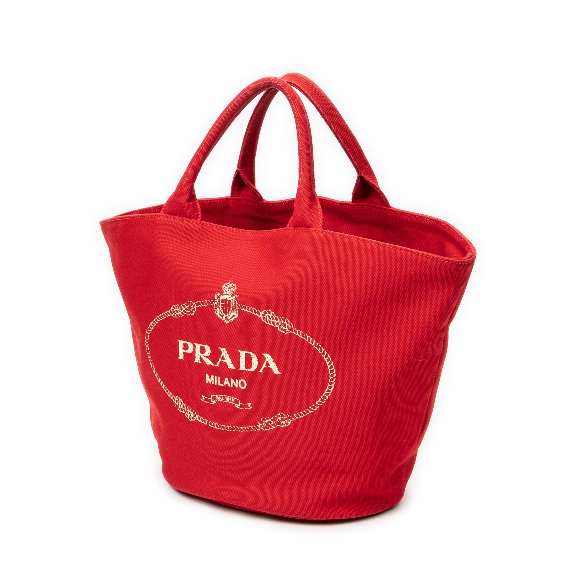 Shoulder Bag Large Canapa Bucket Tote Red Canapa Canvas