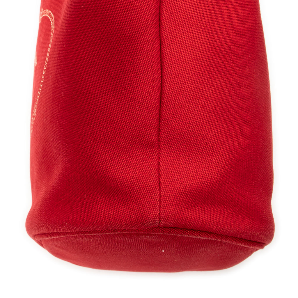 Shoulder Bag Large Canapa Bucket Tote Red Canapa Canvas