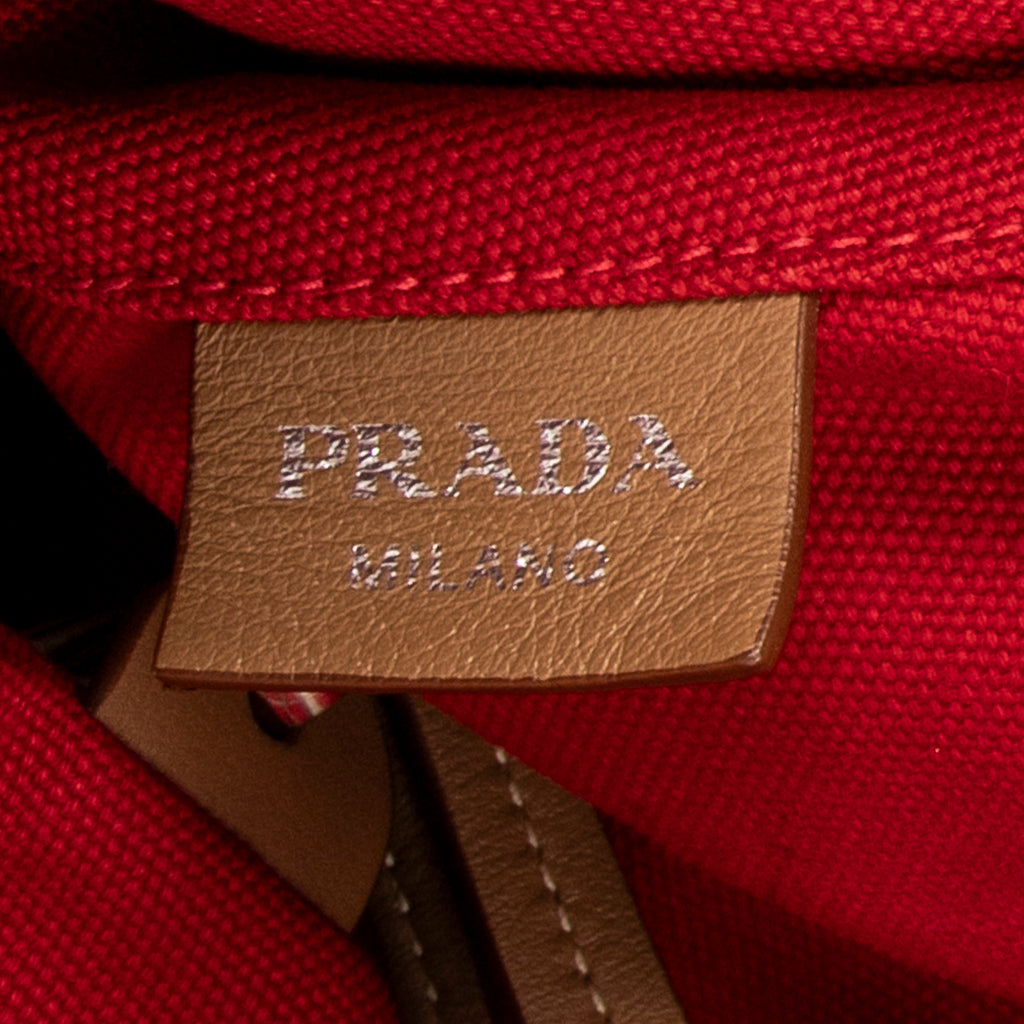Shoulder Bag Large Canapa Bucket Tote Red Canapa Canvas