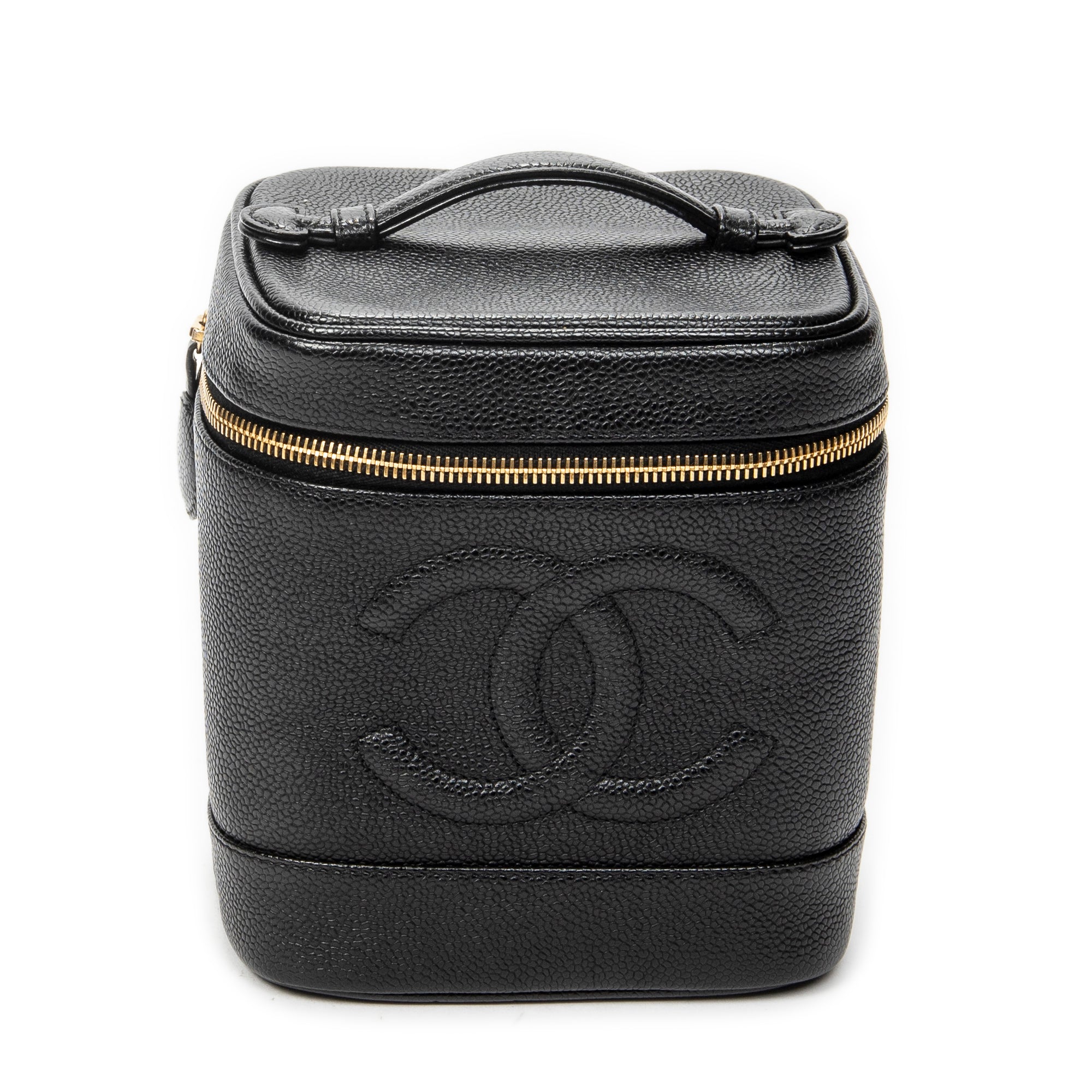 Handbag Timeless Tall Vanity Case Black Caviar Leather