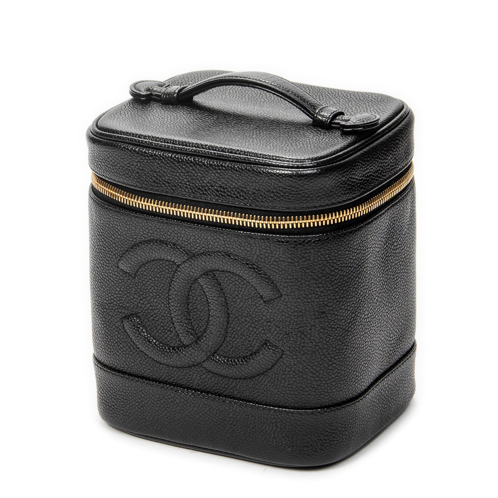 Handbag Timeless Tall Vanity Case Black Caviar Leather