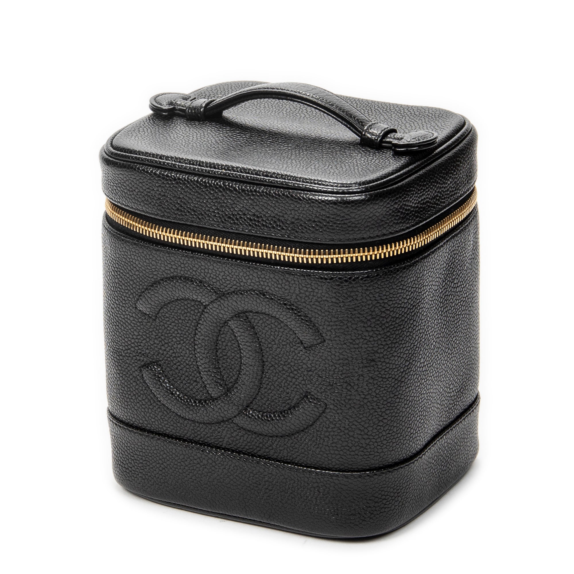 Handbag Timeless Tall Vanity Case Black Caviar Leather