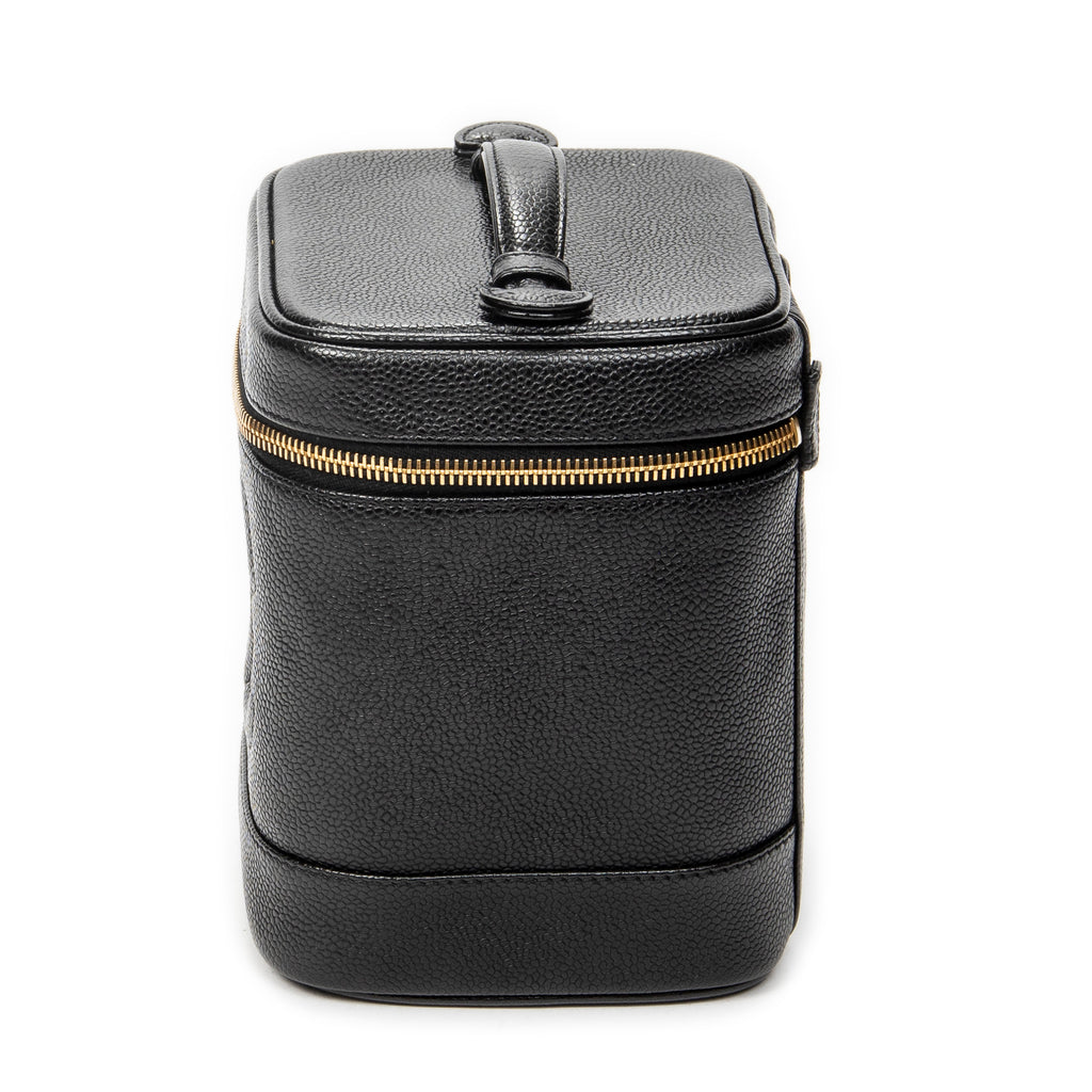 Handbag Timeless Tall Vanity Case Black Caviar Leather